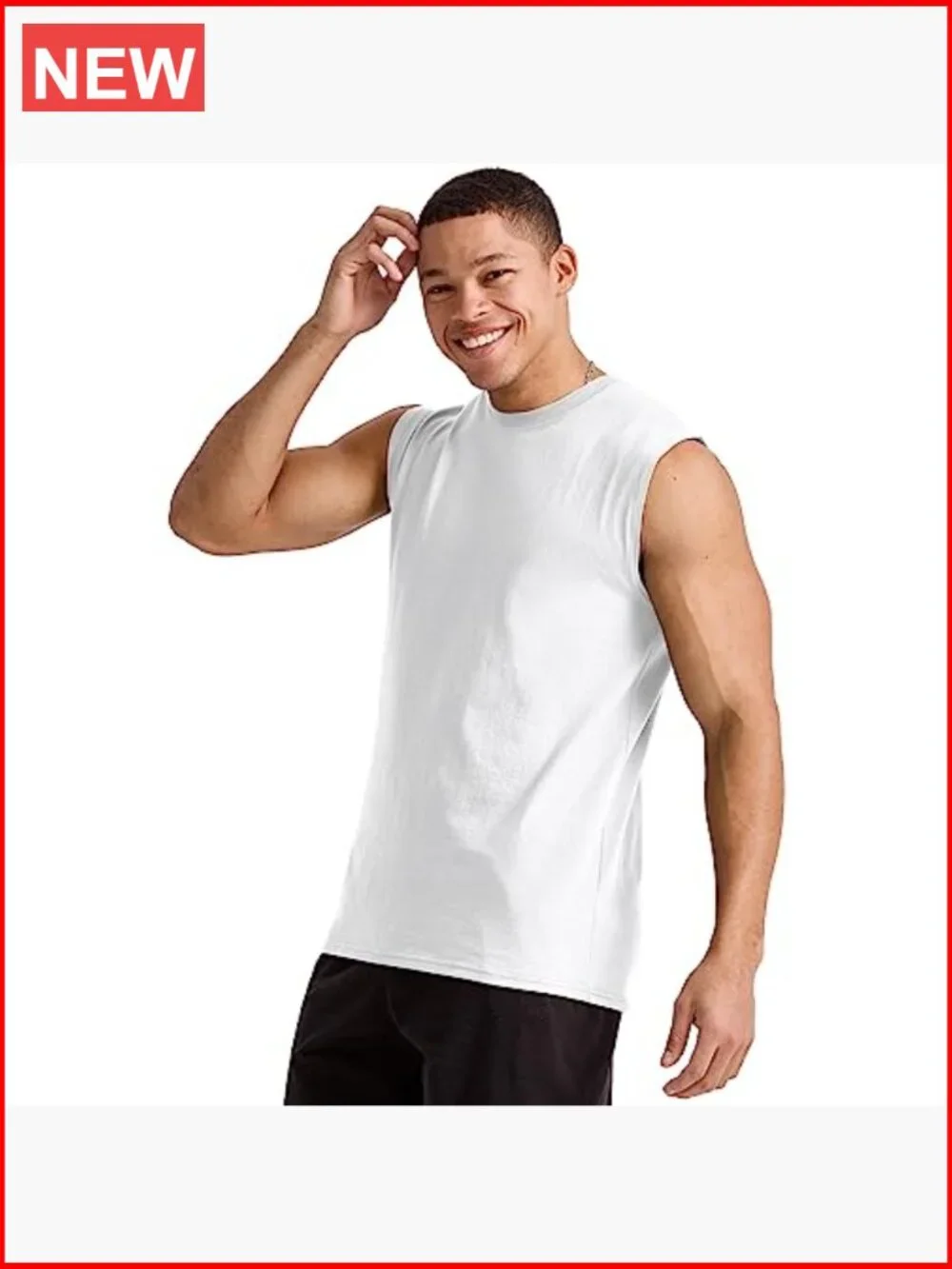 Men's Midweight Cotton Muscle Tank T-Shirt 3-Pack